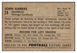 1952 Bowman Large Football #024 John Karras Cardinals VG-EX 519376