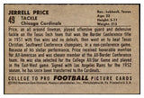 1952 Bowman Large Football #049 Jerrell Price Cardinals EX 519393