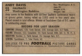 1952 Bowman Large Football #055 Andy Davis Washington PR-FR 519401