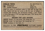 1952 Bowman Large Football #058 Zollie Toth Texans FR-GD 519405