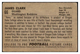 1952 Bowman Large Football #066 James Clark Washington VG 519409