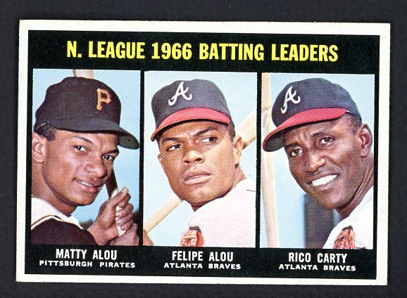 1967 Topps Baseball #240 N.L. Batting Leaders Matty Alou EX-MT 519975