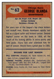 1955 Bowman Football #062 George Blanda Bears EX-MT 522127