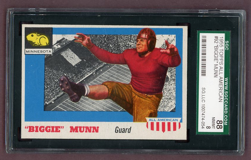 1955 Topps Football #092 Biggie Munn Minnesota SGC 8 NM/MT 523072