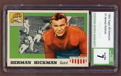 1955 Topps Football #001 Herman Hickman Tennessee CSG 7 NM 523078