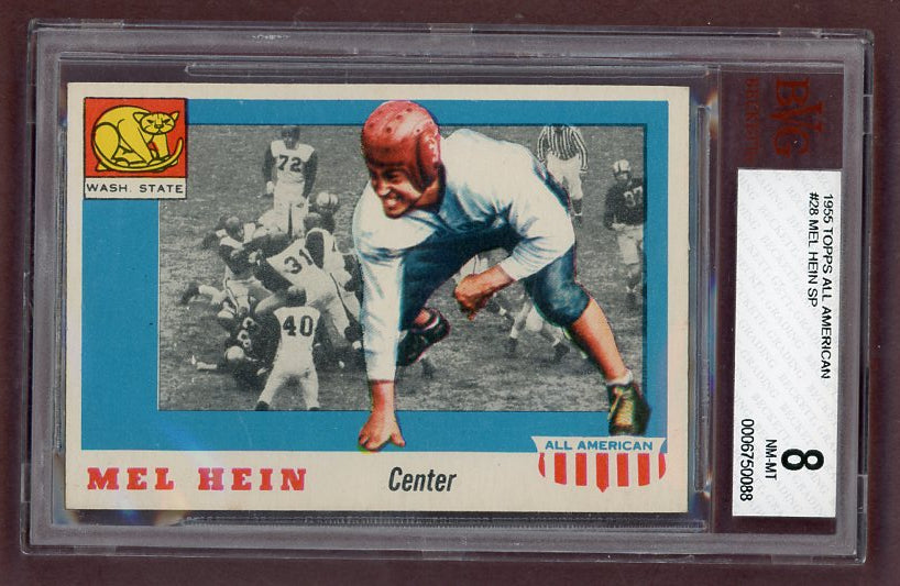 1955 Topps Football #028 Mel Hein Washington St. BVG 8 NM/MT 523084