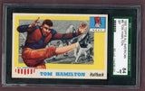 1955 Topps Football #009 Tom Hamilton Navy SGC 7 NM 523117