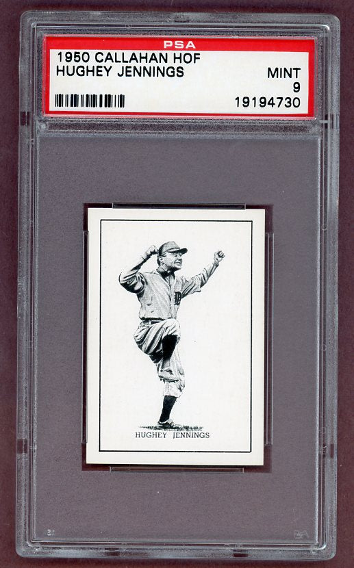 1950-56 Callahan Hugh Jennings Tigers PSA 9 MINT 523468