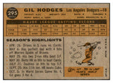 1960 Topps Baseball #295 Gil Hodges Dodgers EX+/EX-MT 525611