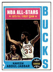 1974 Topps Basketball #001 Kareem Abdul Jabbar Bucks EX-MT 525660