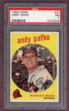 1959 Topps Baseball #027 Andy Pafko Braves PSA 7 NM 526351