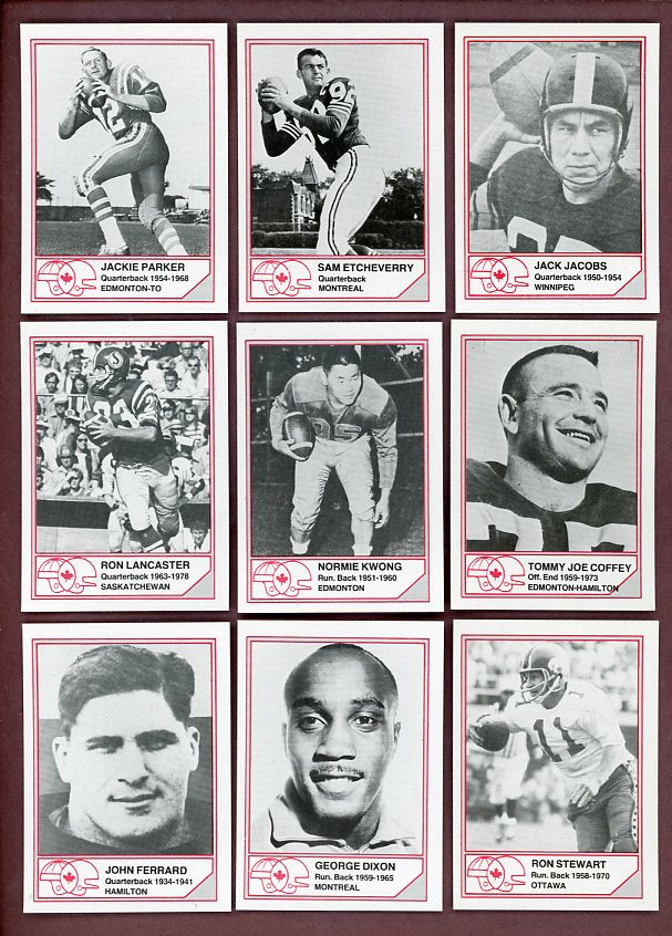 1983 Jogo CFL HOF Series B Football Complete Set EX-MT/NR-MT 526613