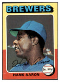 1975 Topps Baseball #660 Hank Aaron Brewers EX-MT 527154