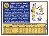 1970 Topps Baseball #565 Catfish Hunter A's EX+/EX-MT 527200
