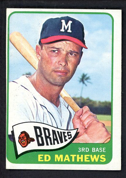 1965 Topps Baseball #500 Eddie Mathews Braves VG-EX 527374