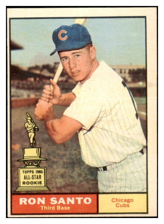 1961 Topps Baseball #035 Ron Santo Cubs EX 527377