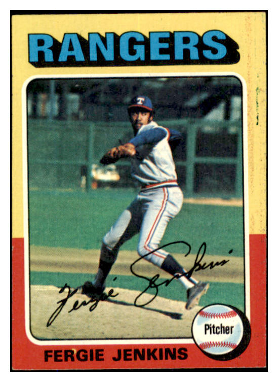 1975 Topps Baseball #060 Fergie Jenkins Rangers EX 527401