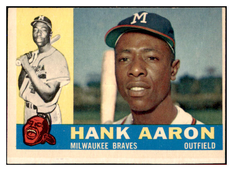 1960 Topps Baseball #300 Hank Aaron Braves VG-EX 527403