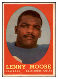 1958 Topps Football #010 Lenny Moore Colts VG 527430