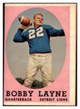 1958 Topps Football #002 Bobby Layne Lions GD-VG 527432