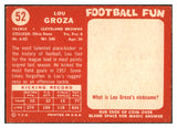 1958 Topps Football #052 Lou Groza Browns VG-EX 527433