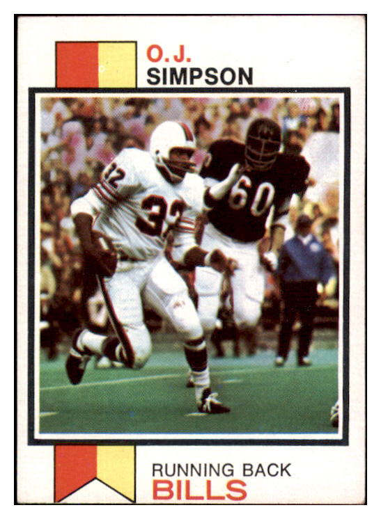 1973 Topps Football #500 O.J. Simpson Bills EX 527438