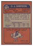 1973 Topps Football #500 O.J. Simpson Bills EX 527438