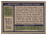 1972 Topps Football #065 Jim Plunkett Patriots EX-MT 527450