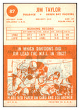 1963 Topps Football #087 Jim Taylor Packers EX 527457