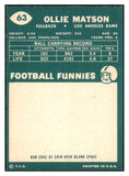 1960 Topps Football #063 Ollie Matson Rams VG-EX 527460