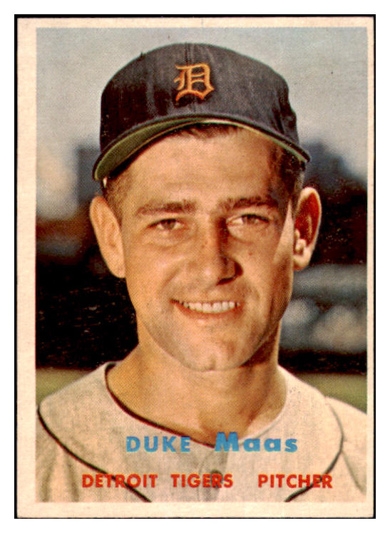1957 Topps Baseball #405 Duke Maas Tigers EX-MT 527693