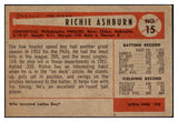 1954 Bowman Baseball #015 Richie Ashburn Phillies EX-MT 527865