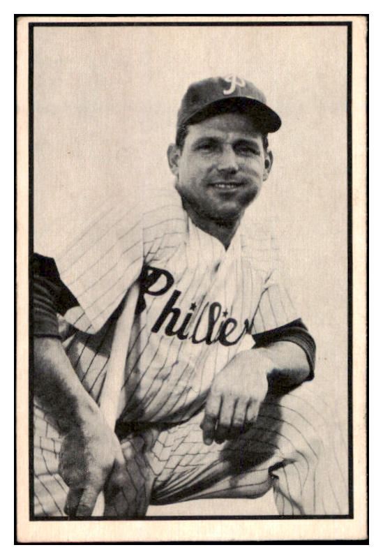 1953 Bowman Black & White Baseball #014 Bill Nicholson Phillies VG-EX 527931