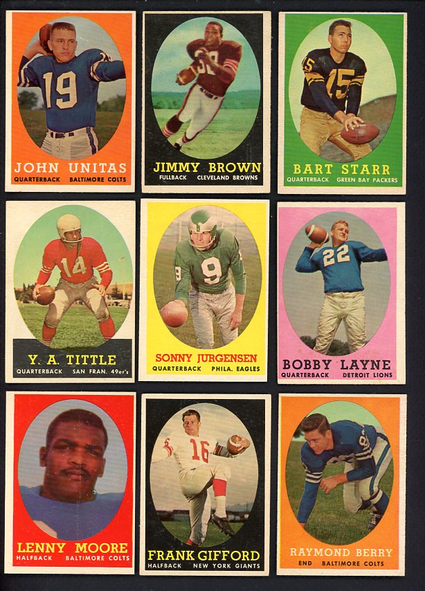 1958 Topps Football Complete Set EX-MT Brown Unitas Starr 527962