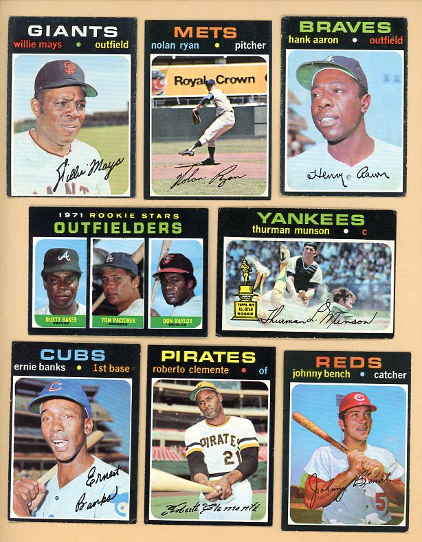 1971 Topps Baseball Complete Set EX Clemente Ryan Aaron 527982