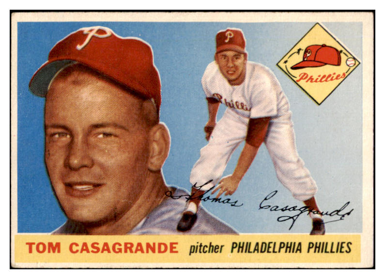 1955 Topps Baseball #167 Tom Casagrande Phillies VG-EX 528036