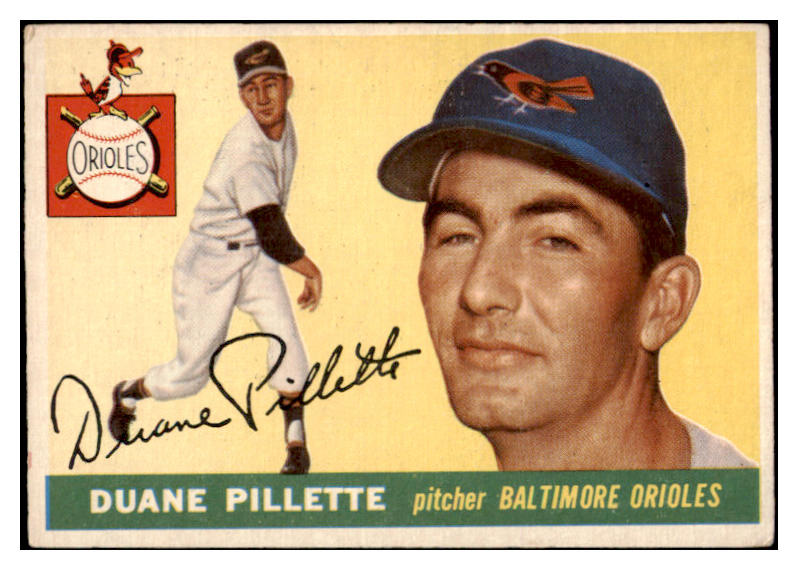 1955 Topps Baseball #168 Duane Pillette Orioles VG-EX 528037