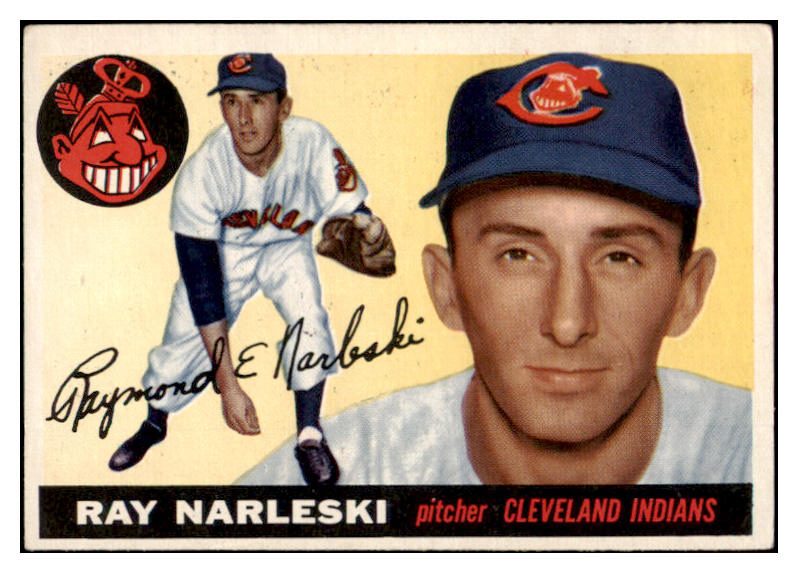 1955 Topps Baseball #160 Tay Narleski Indians EX 528057