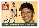 1955 Topps Baseball #165 Don Johnson Orioles VG 528301