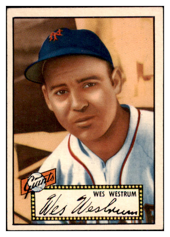 1952 Topps Baseball #075 Wes Westrum Giants EX-MT Black 528344