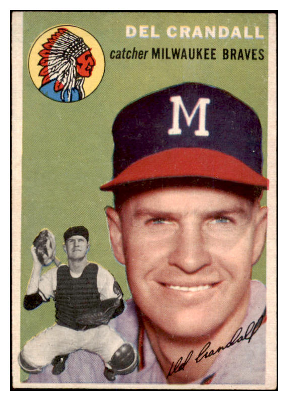 1954 Topps Baseball #012 Del Crandall Braves EX 528495