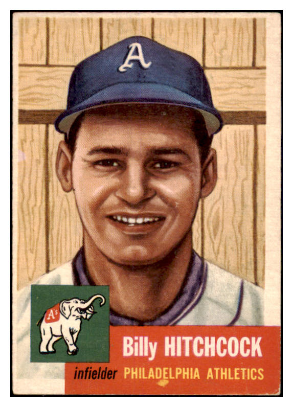 1953 Topps Baseball #017 Billy Hitchcock A's EX 528701