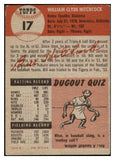 1953 Topps Baseball #017 Billy Hitchcock A's EX 528701