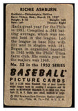 1952 Bowman Baseball #053 Richie Ashburn Phillies GD-VG 528737