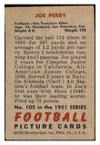 1951 Bowman Football #105 Joe Perry 49ers VG 528741