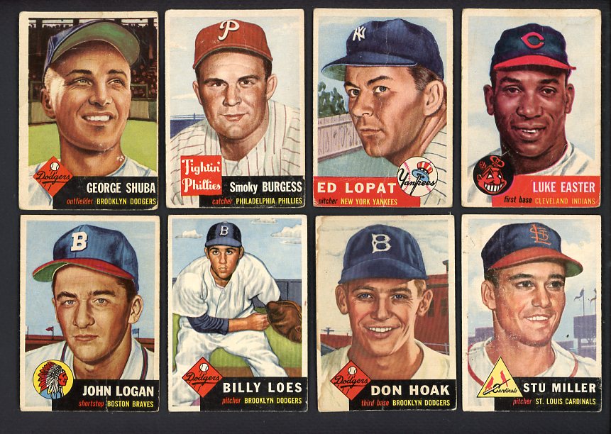 1953 Topps Set Lot 38 Diff Bargain Grade Burgess Lopat Shuba 528796