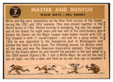 1960 Topps Baseball #007 Willie Mays Bill Rigney EX 528944