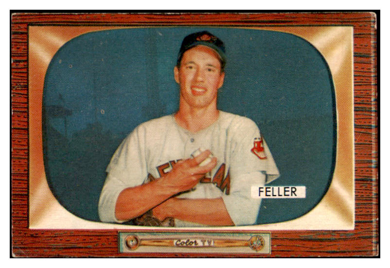 1955 Bowman Baseball #134 Bob Feller Indians VG-EX 529241