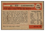 1954 Bowman Baseball #110 Red Schoendienst Cardinals VG-EX 529243