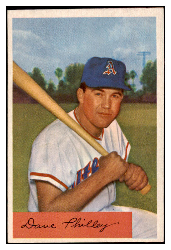 1954 Bowman Baseball #163 Dave Philley A's EX-MT Traded 529252